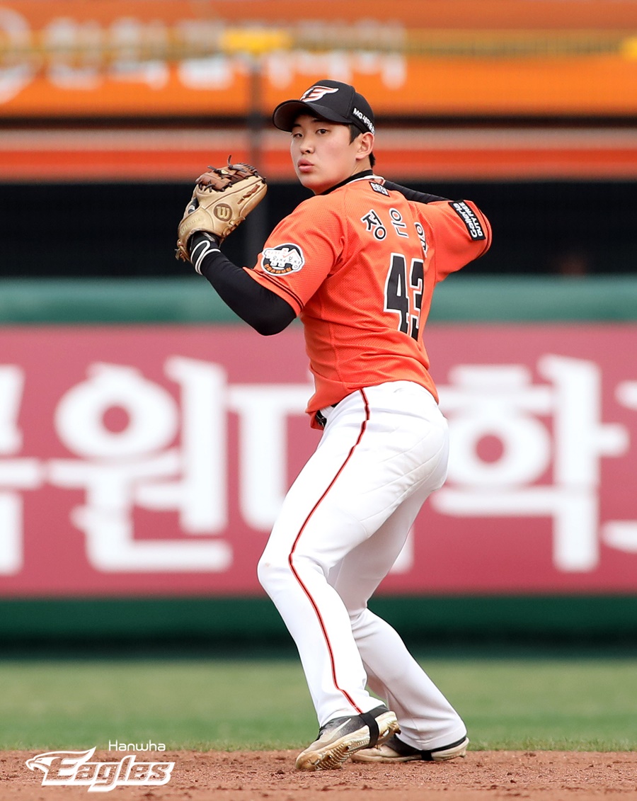[SPO 현장] 한화 신인 유격수 정은원 콜업…하주석 선발 제외
