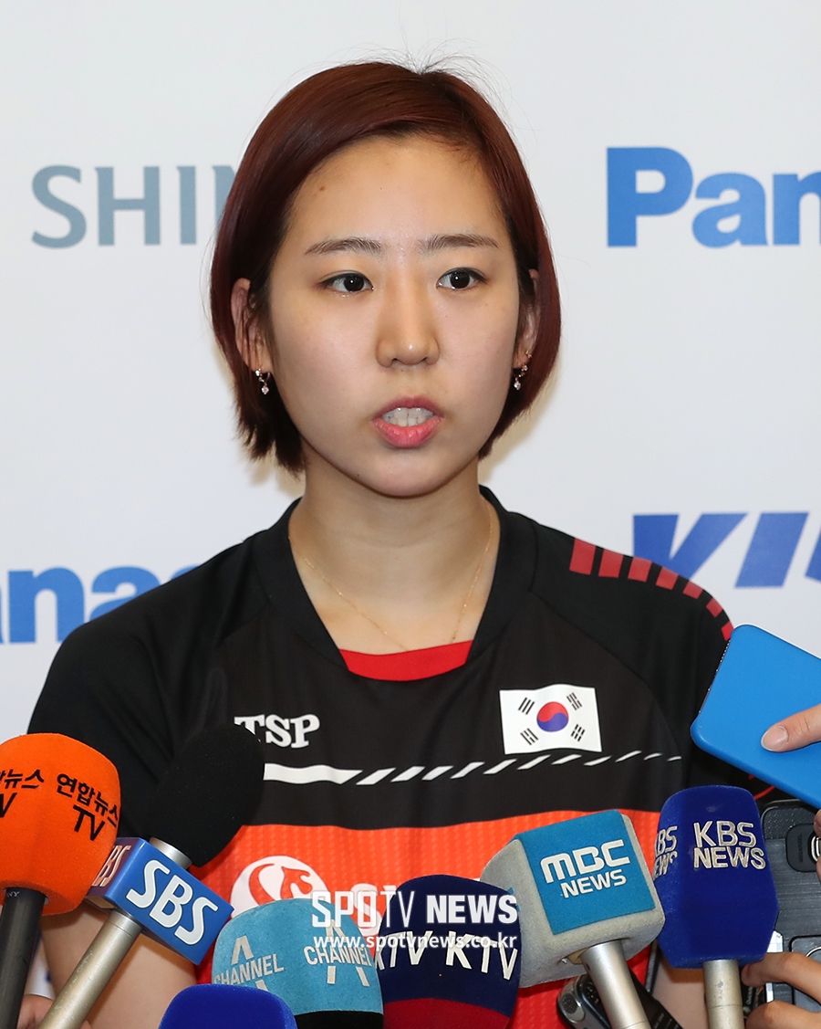 [포토S] 양하은, '남북 단일팀으로 성과 거두고 왔어요'