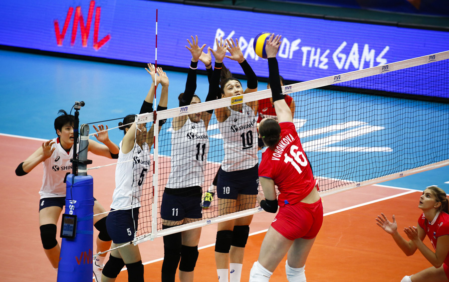 [VNL] '완벽한 경기력' 한국, 강호 러시아 3-0 완파…4연승 질주