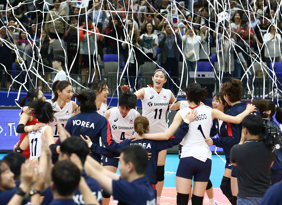 [VNL] '그물망 수비' 한국, 강호 제치고 최소 실점 1위