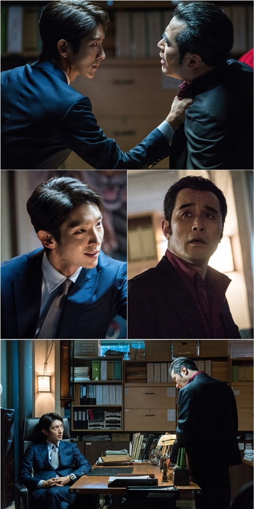 '무법변호사' 이준기-최민수, 살벌 멱살잡이 포착