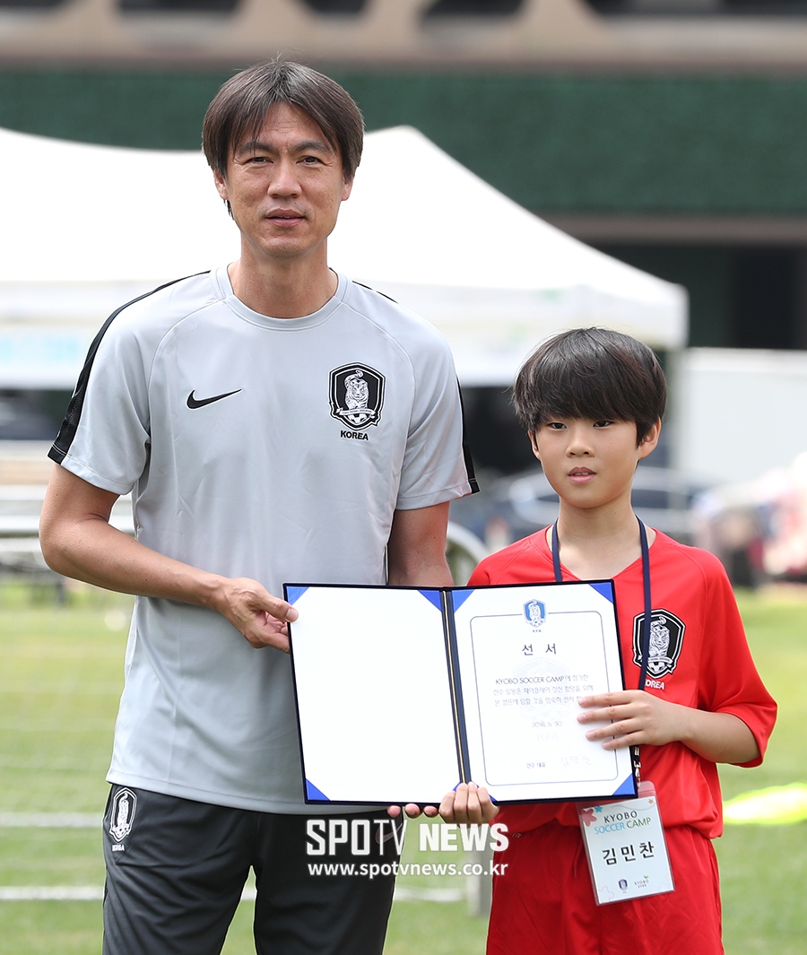 [포토S] 홍명보, 축구 꿈나무와 페어플레이 선서