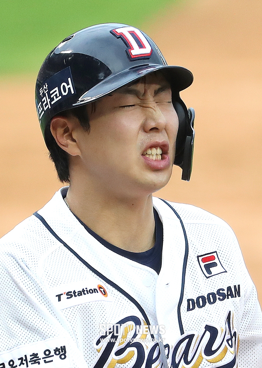 [포토S] 박건우, '아 너무 아파!'