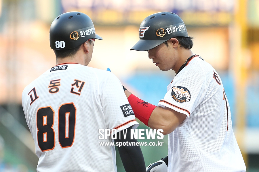 [포토S] 하주석, '우리가 앞서간다!'