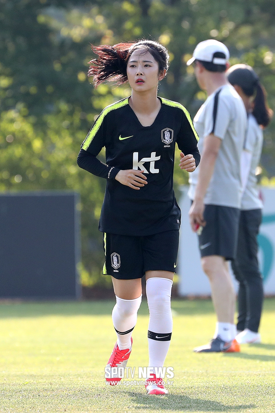 [포토S] 이민아, 폭염에도 열심히 훈련