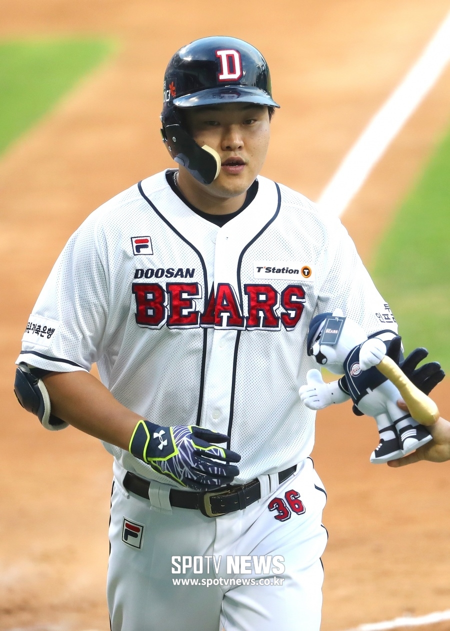 두산 오재일, 개인 통산 100홈런 달성…KBO 84번째