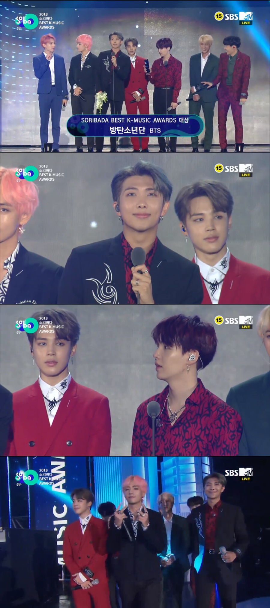 [2018 SOBA] 방탄소년단, 대상 포함 3관왕…트와이스 음원대상