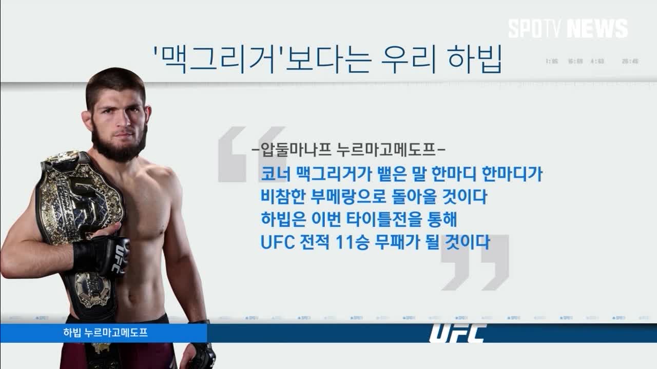[스포츠타임] 하빕 파파 vs 맥그리거 파파, 고슴도치 파파들의 대결