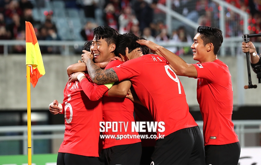 [포토S] 박주호 득점에 기뻐하는 축구대표팀