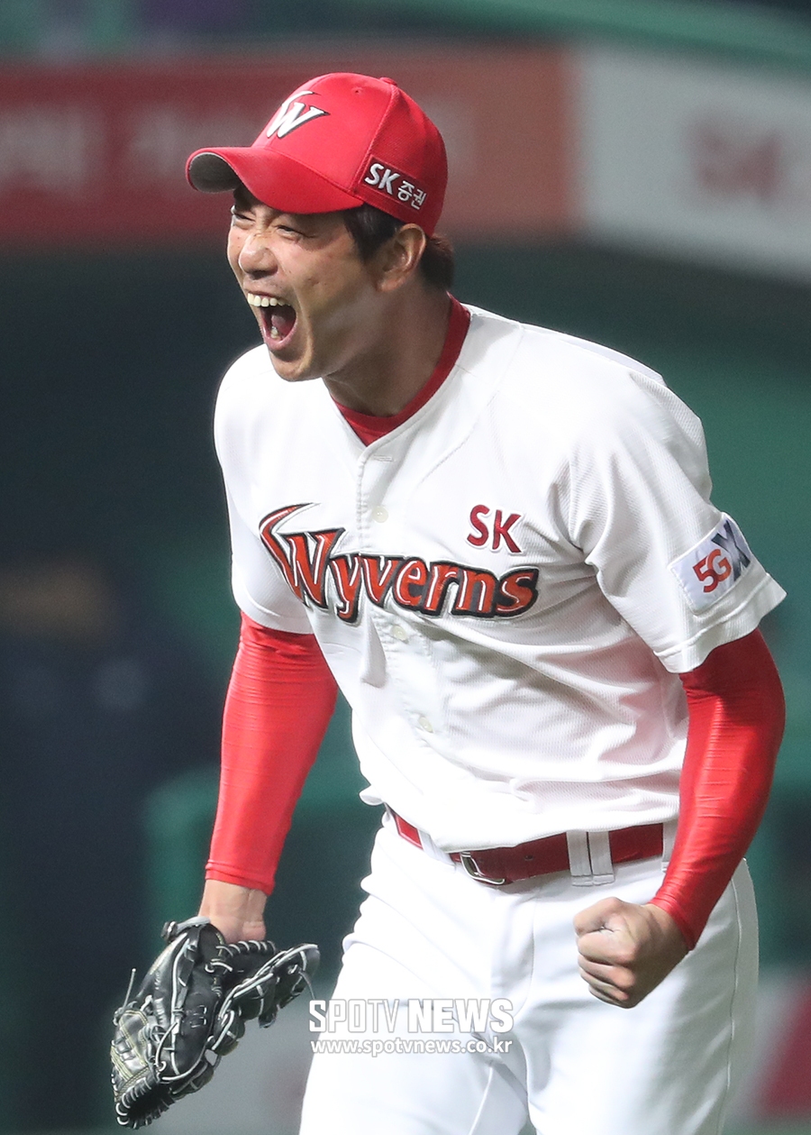 [포토S] 김광현, 짜릿한 포효!