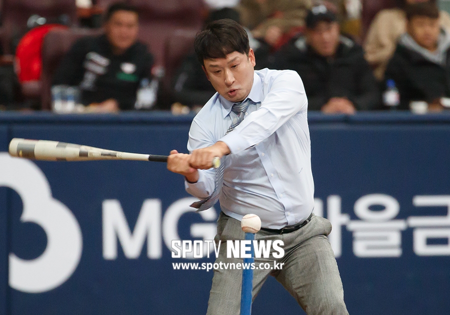 [포토S] 서경석, '제 야구 실력 잘 보세요'