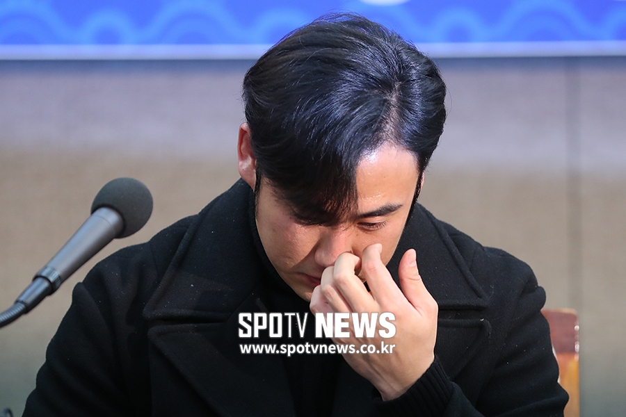 [포토S] 눈물 흘리는 문우람, "저는 승부 조작범이 아닙니다"
