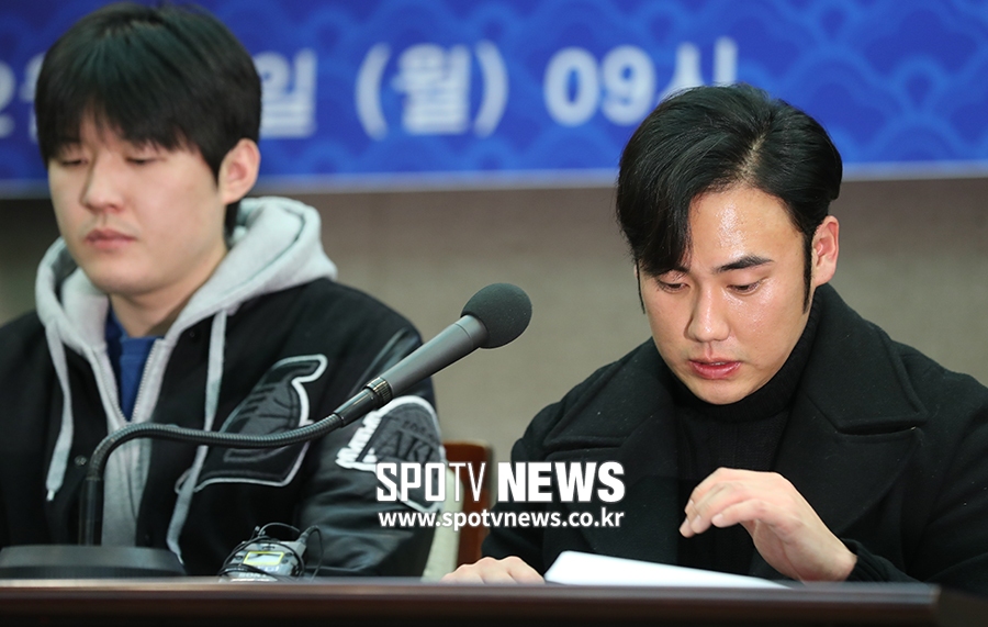 [포토S] 억울한 마음 호소하는 문우람
