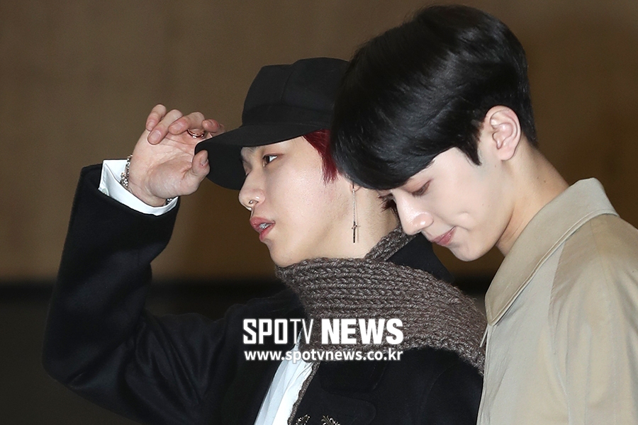 [포토S] 강다니엘-라이관린, '옆모습도 잘생겼어'