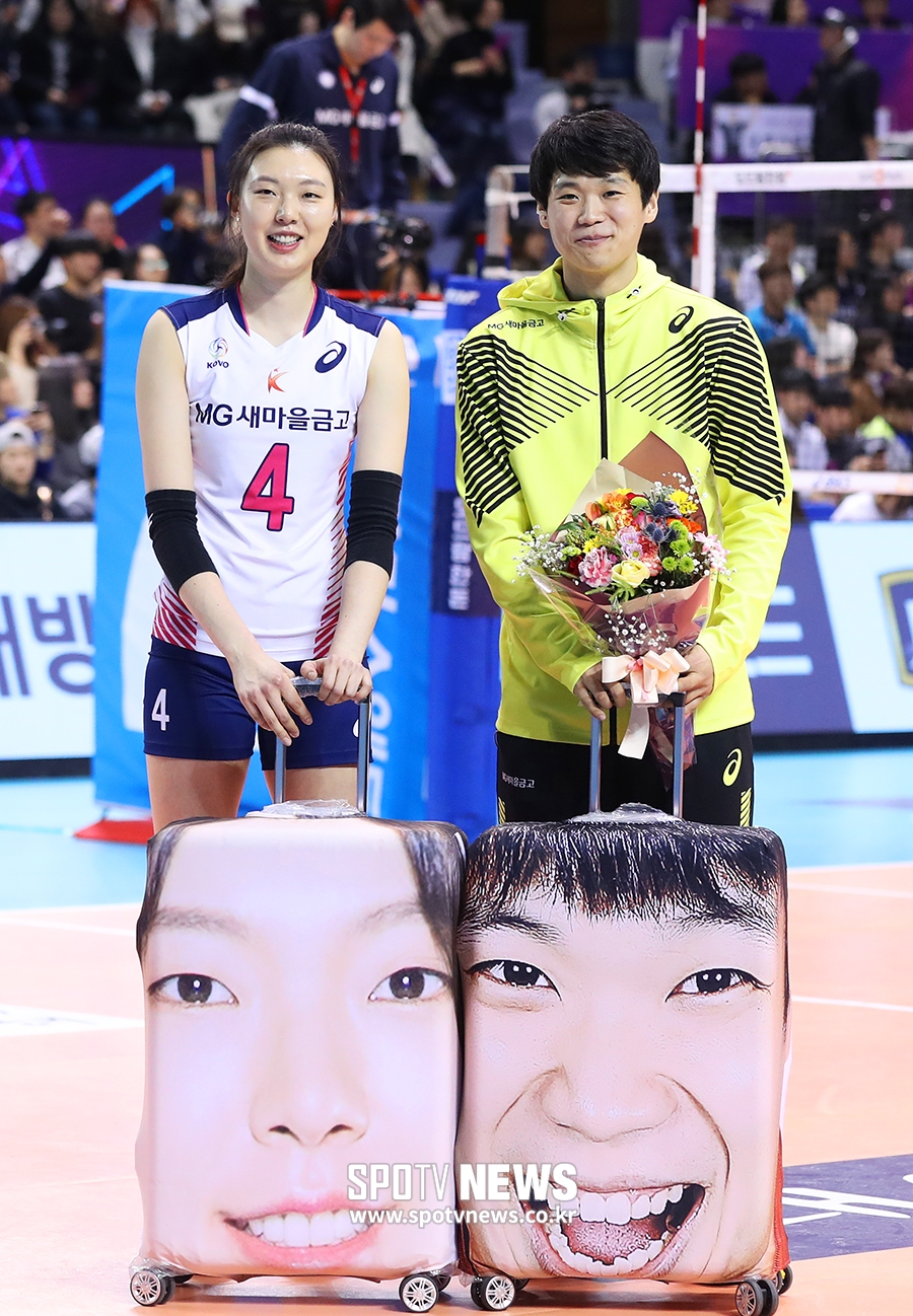 [포토S] 양효진-서재덕, 우리가 올스타전 투표 1위!