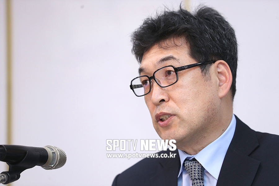 [포토S] 전명규, "조재범의 상습 폭행 몰랐다, 책임 통감"