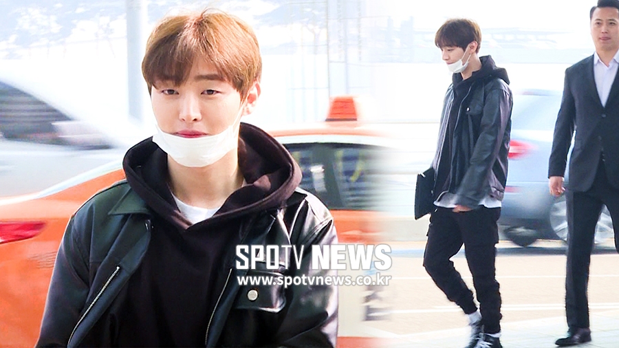 윤지성 출국, '마카오 밥알 기다려~' [공항패션]