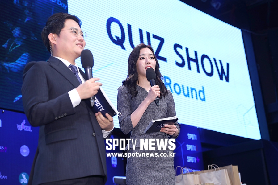 [포토S] 노윤주 아나운서, '스포티비 커넥트 데이, 재미있는 퀴즈도!'