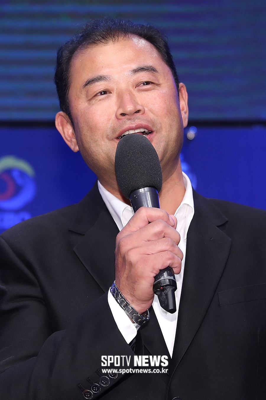 [포토S] 인사말 하는 SPOTV 김경기 해설위원