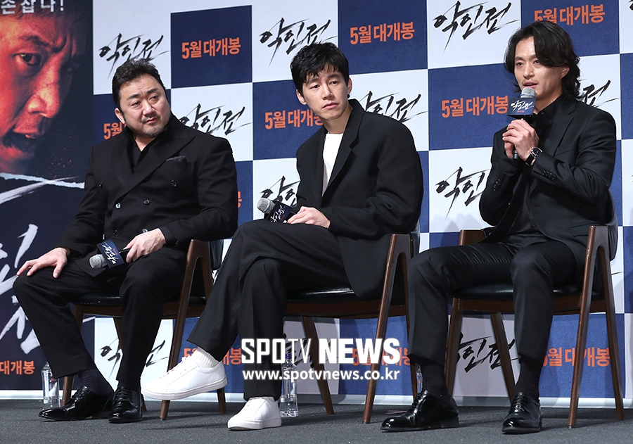 [포토S] 마동석-김무열-김성규, 블랙으로 깔맞춤