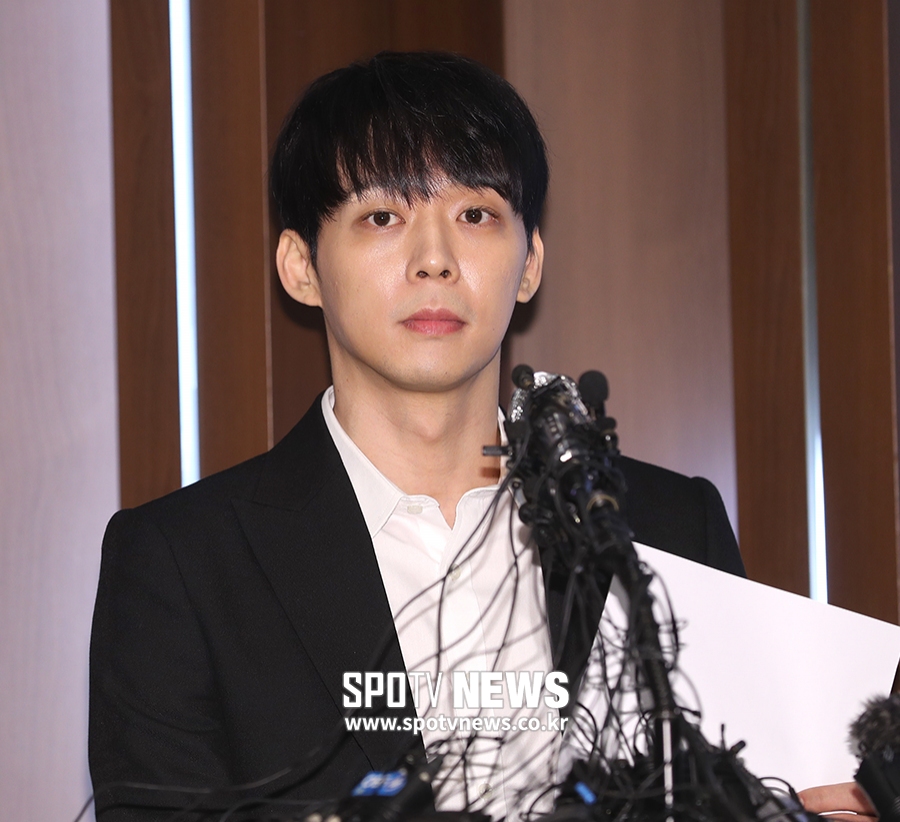 [포토S] '황하나 마약 연루설' 박유천, 긴급 기자회견