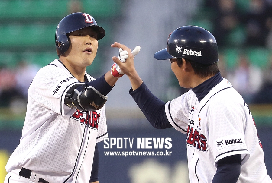[포토S] 류지혁, 만루에서 2타점 적시타 작렬!