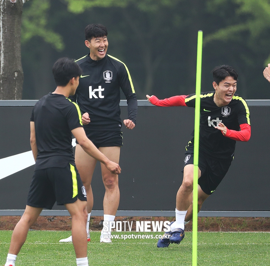 [포토S] 손흥민-주세종, '표정 살아 있네~'