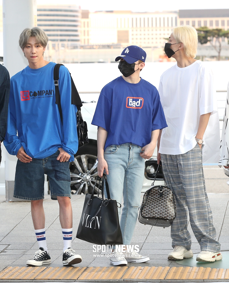 [포토S] 디에잇-우지-정한, 시원해보이는 공항패션