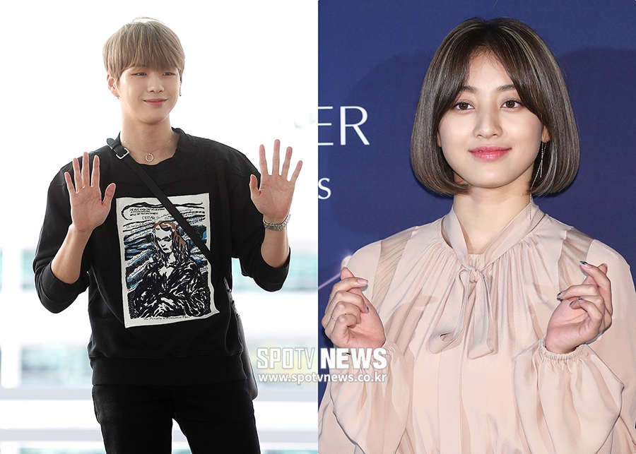 [스토리S] 강다니엘♥지효, 열애 인정 후 첫 공식 외출! 하트 포즈 요청에 대처하는 자세