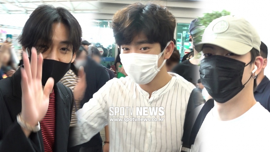 갓세븐 출국, 마스크 뚫고 나오는 카리스마 [공항패션]