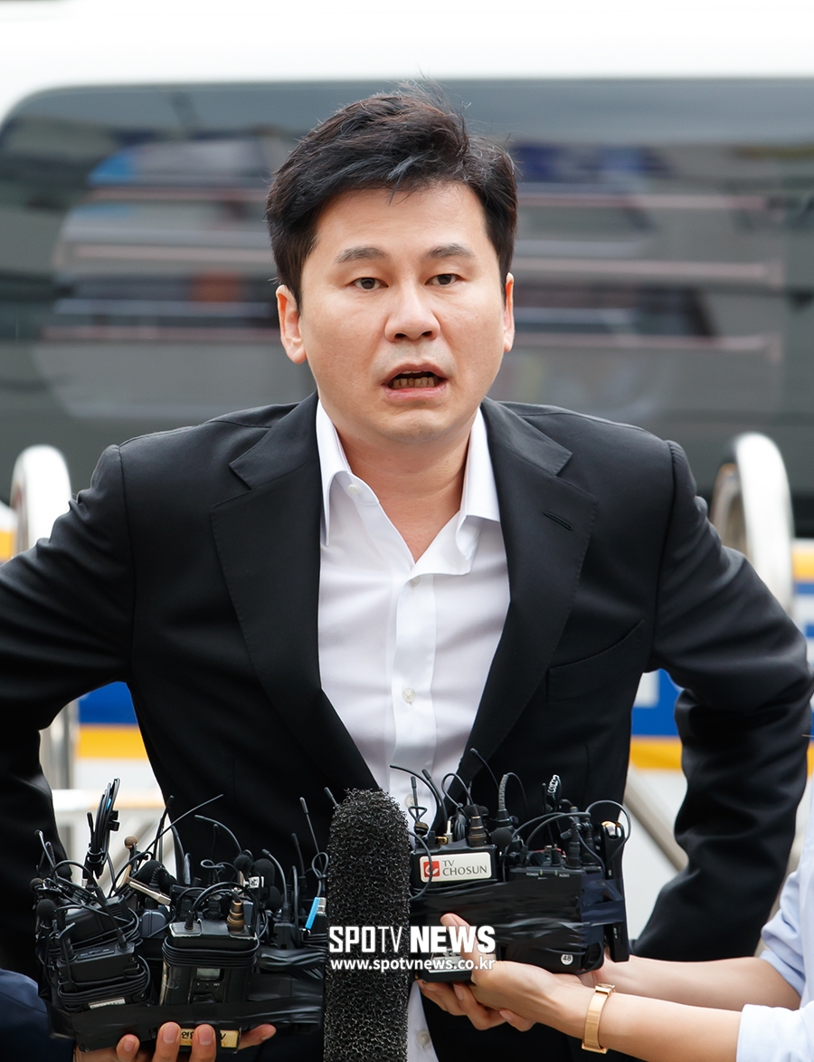 [포토S] 입장 밝히는 양현석 전 YG 대표