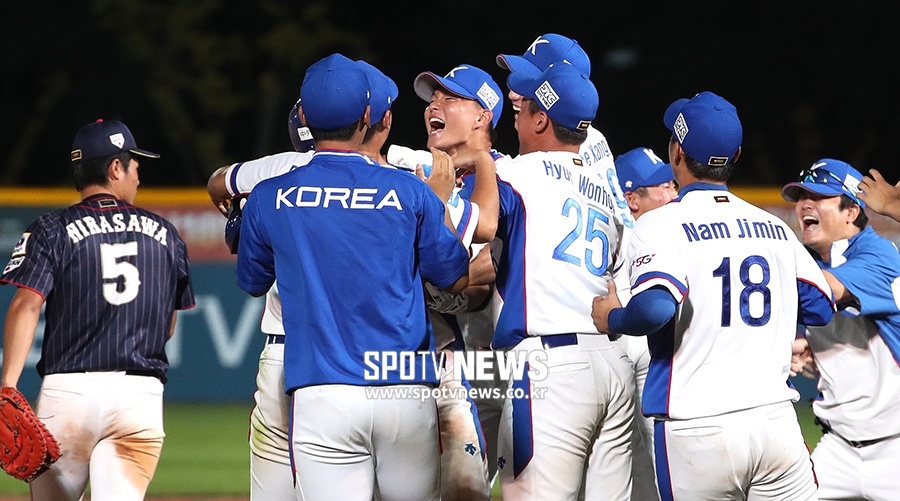 [포토S] 한국, 일본에 끝내기 역전승