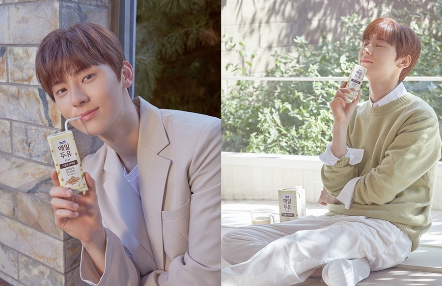 뉴이스트 민현, 두유 브랜드 광고모델 발탁
