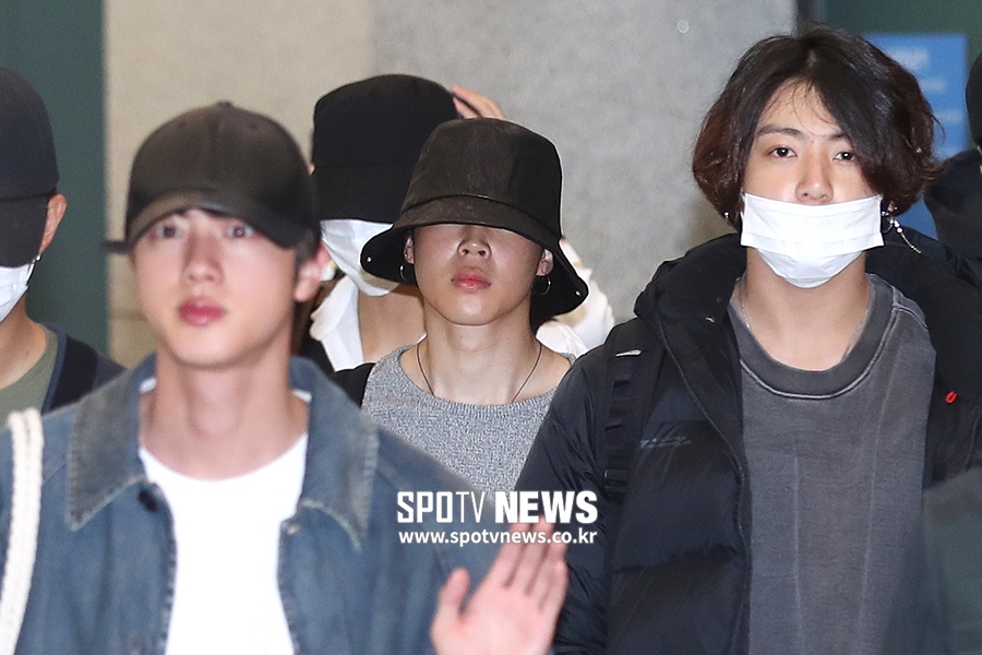 [포토S] 진-지민-정국, 해외 일정 마치고 귀국