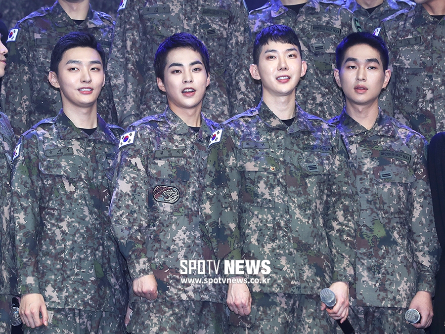 [포토S] 윤지성-시우민-조권-온유, 우리가 바로 군인돌!