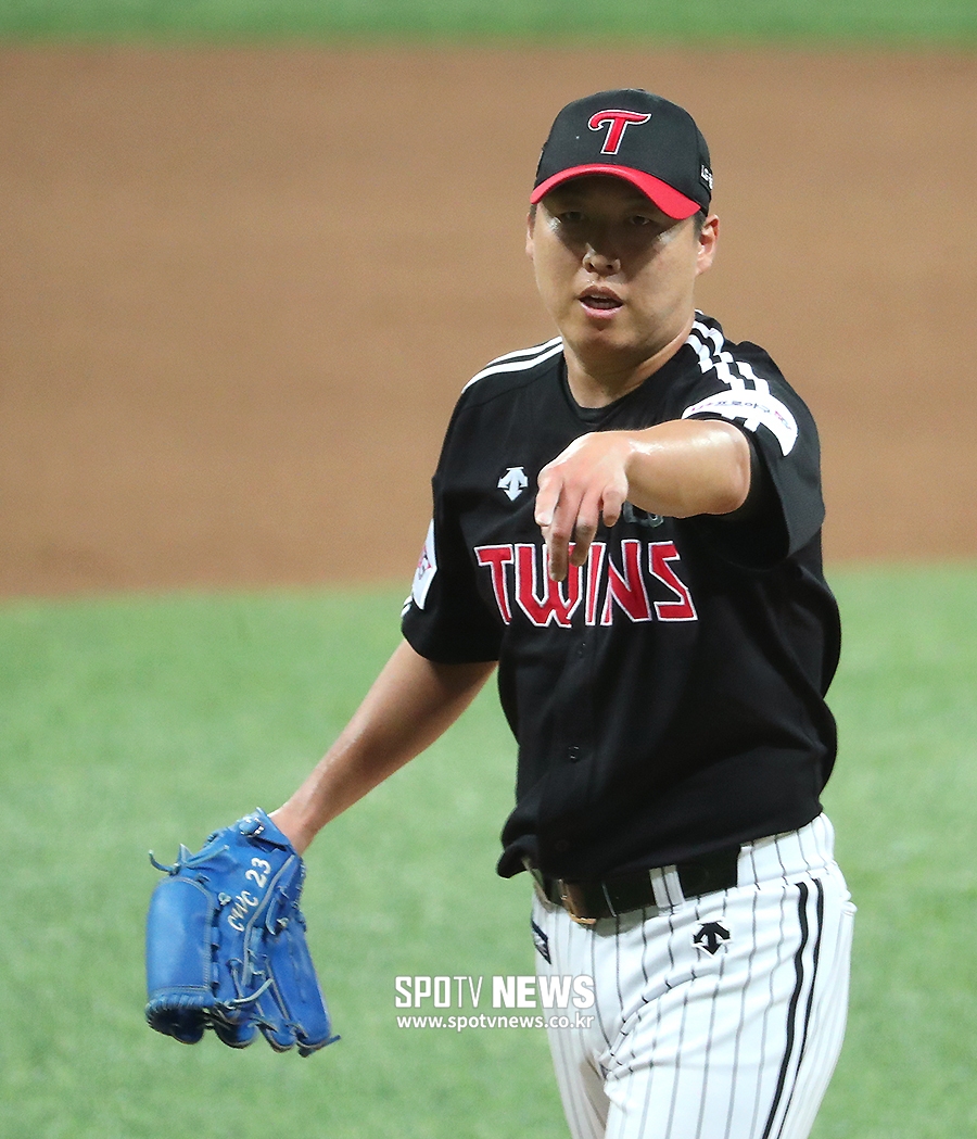 [포토S] 차우찬, 5회까지 무실점 호투