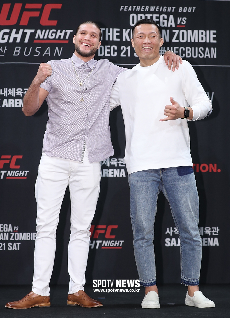 [포토S] 정찬성-오르테가, 'UFC 부산 메인 이벤트, 기대해 주세요!'