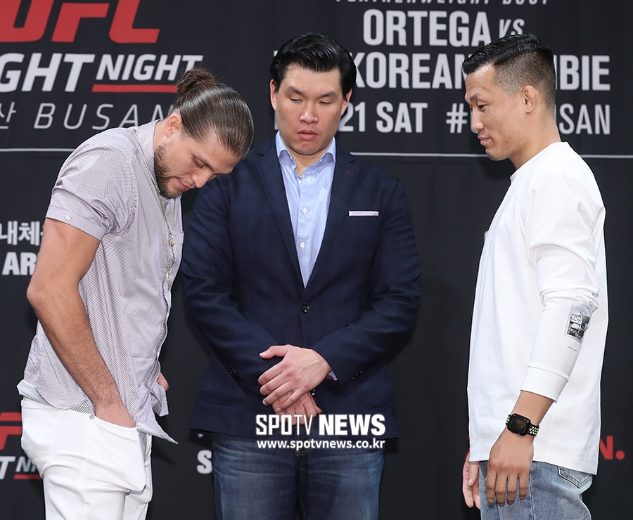 [포토S] 정찬성, '오르테가 뭐하는거지?'