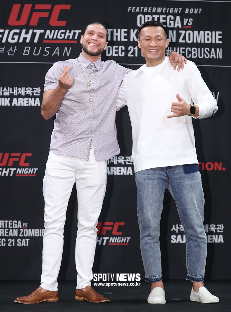 [포토S] 정찬성-오르테가, '부산에서 만나요'