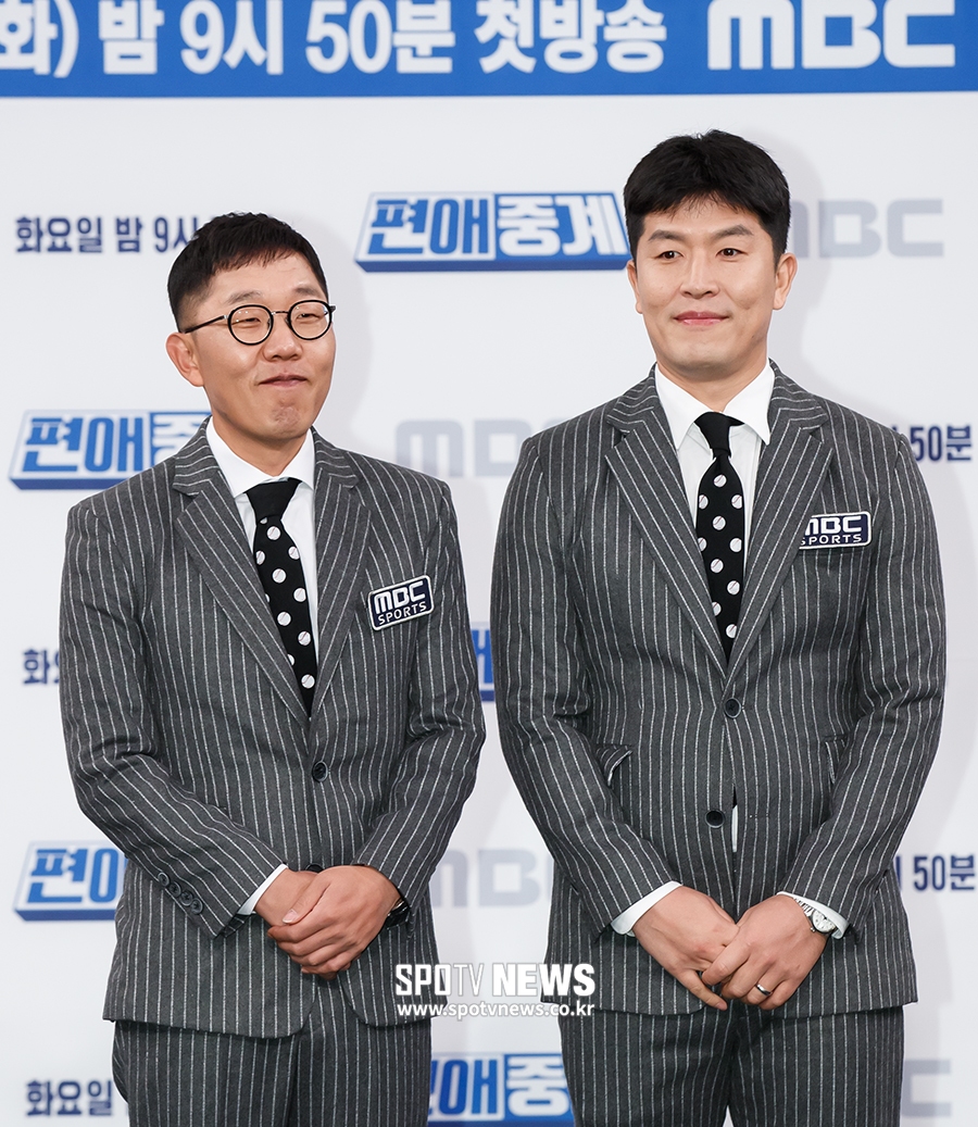 [포토S] 김제동-김병현, '뱀직구 같은 중계 기대하세요'