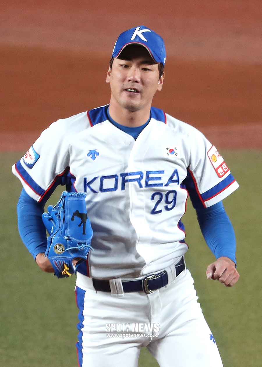 김광현 2사 후 9번타자에게 일격…대회 첫 선취점 허용