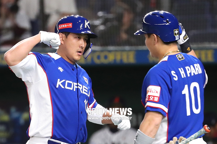 '연봉 30억원 선발 난타' 결승전 앞둔 한국 타선 긍정 신호