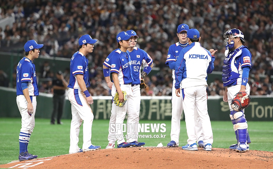 [포토S] 한국, 마운드 소집