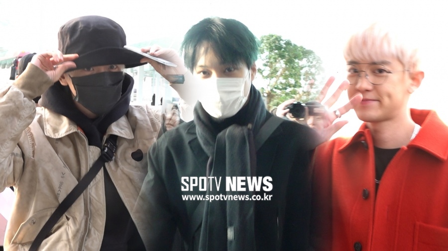 엑소(EXO) 출국, 추위 잊게 만드는 여섯 남자 [공항패션]