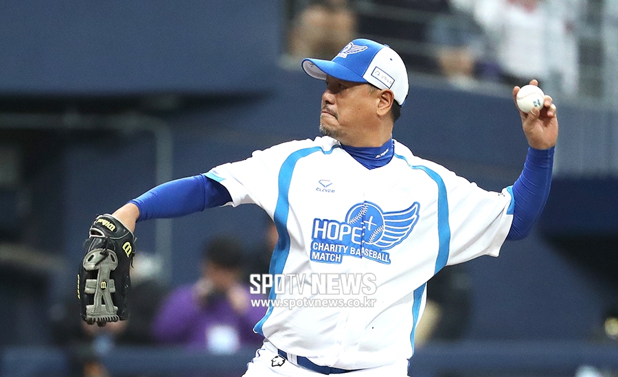[포토S] '야생마' 이상훈, 양준혁 자선야구대회 등판!