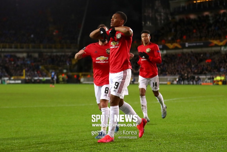 [UEL REVIEW] '마시알 동점골' 맨유, 브뤼헤 원정에서 1-1 무승부