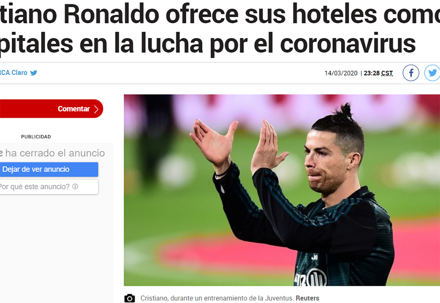CR7 호텔 측 “병원 개조? 정상 영업 중…” 호날두 가짜뉴스 인정