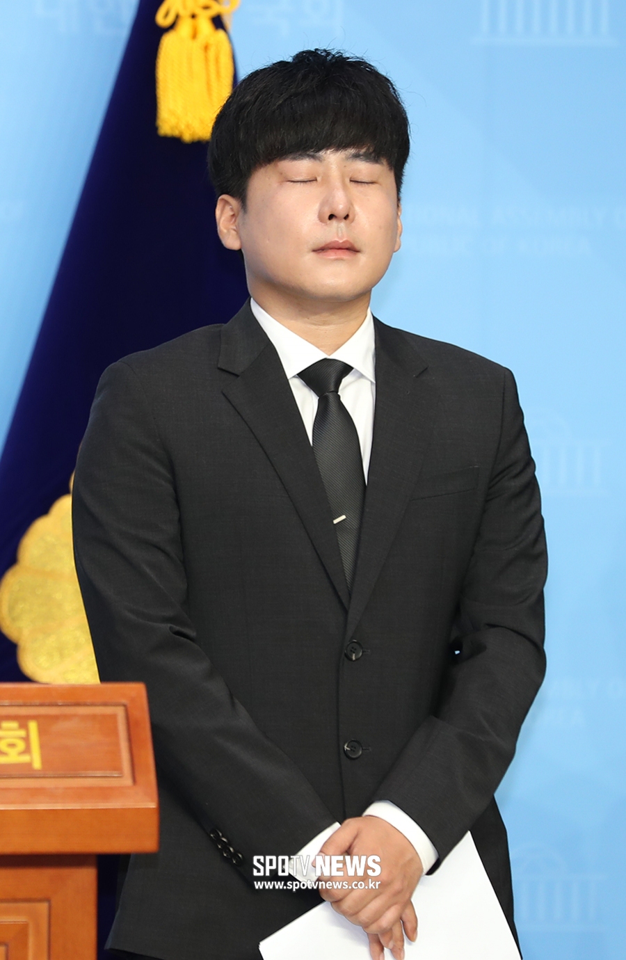 [포토S] '구하라법' 추진 기자회견 참석한 구하라 친오빠 구호인씨