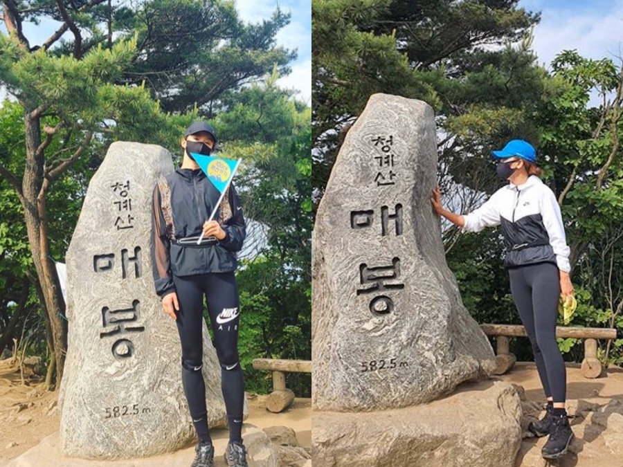 이시영, 소유진과 레깅스 입고 각선미 대결…함께 등산하는 '특급우정'
