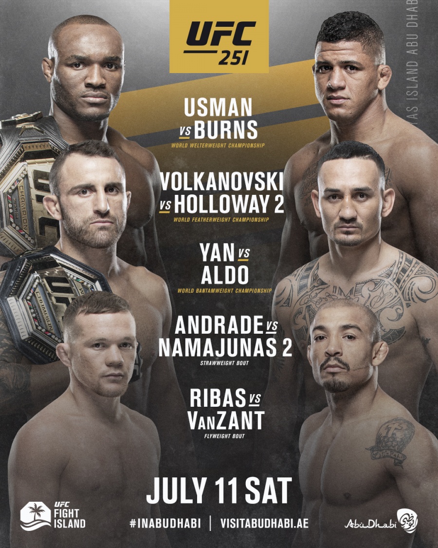 UFC 타이틀전 4경기…7월 '파이트 아일랜드' 47경기 발표